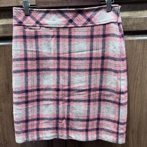 L.L.‎ Bean Favorite Fit Plaid Wool Skirt - Size 6 Petite
